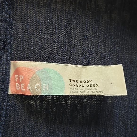 FP Beach Navy Button-Up Long Sleeve Shirt - Picture 2 of 5